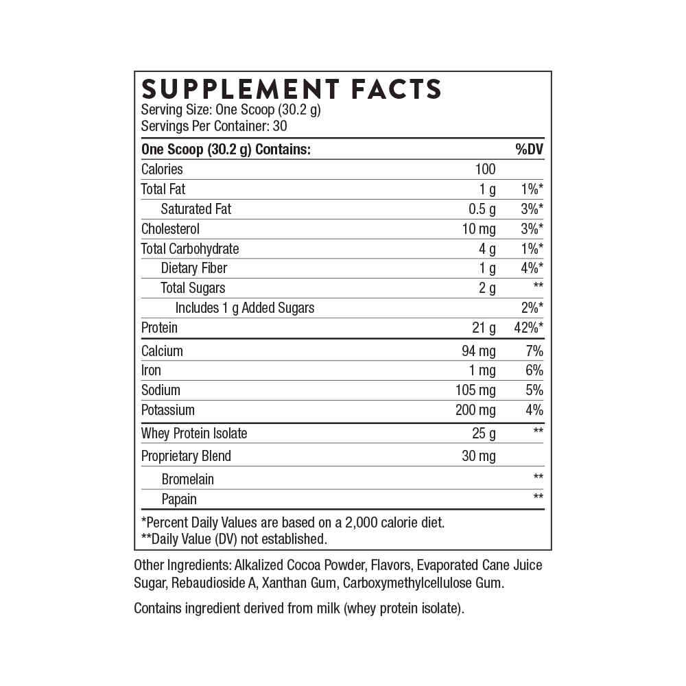 Thorne Research Whey Protein Isolate - Chocolate